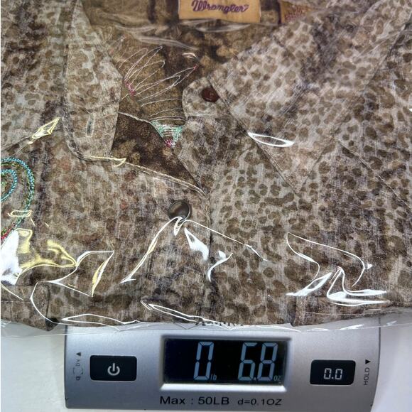 Wrangler Women’s Pearl Snap Embroidered Western Animal Print Shirt size XXL - Picture 13 of 13